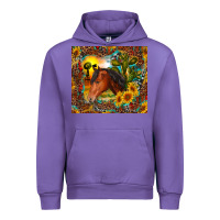 Tulip western horse and sunflower Urban Hoodie - RanaPortraitStore