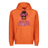 Carrot brest cancer warrior afro messy bun Premium Hoodie - texasbilliewilder