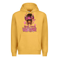 Mustard brest cancer warrior afro messy bun Premium Hoodie - texasbilliewilder