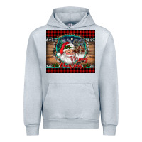 Heather Grey merry christmas santa and farm Urban Hoodie - RanaPortraitStore