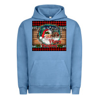 Pigment Pebble Blue merry christmas santa and farm Urban Hoodie - RanaPortraitStore