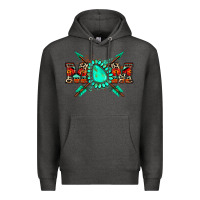 Charcoal Heather aztec mom Premium Hoodie - Zillion Design Studio