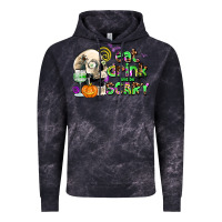 Cloud Black eat drınk and be scary Vintage Hoodie - AdoDesignShop