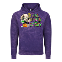 Cloud Purple eat drınk and be scary Vintage Hoodie - AdoDesignShop