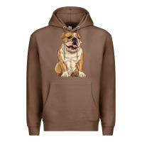 Chestnut english bulldog Premium Hoodie - RanaPortraitStore