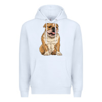White english bulldog Premium Hoodie - RanaPortraitStore