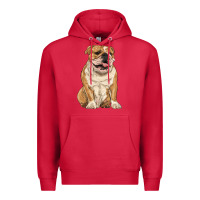 Cardinal english bulldog Premium Hoodie - RanaPortraitStore