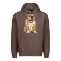Coffee english bulldog Premium Hoodie - RanaPortraitStore