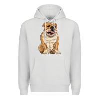 Dove Grey english bulldog Premium Hoodie - RanaPortraitStore