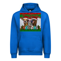 Cobalt merry christmas heifers Urban Hoodie - RanaPortraitStore
