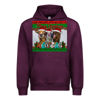 Mauve Wine merry christmas heifers Urban Hoodie - RanaPortraitStore