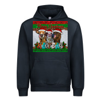Navy merry christmas heifers Urban Hoodie - RanaPortraitStore