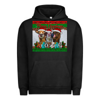 Pigment Black merry christmas heifers Urban Hoodie - RanaPortraitStore