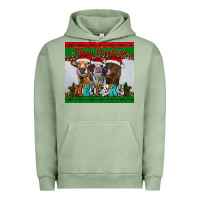 Pigment Oil Green merry christmas heifers Urban Hoodie - RanaPortraitStore