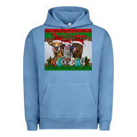 Pigment Pebble Blue merry christmas heifers Urban Hoodie - RanaPortraitStore