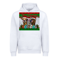 White merry christmas heifers Urban Hoodie - RanaPortraitStore