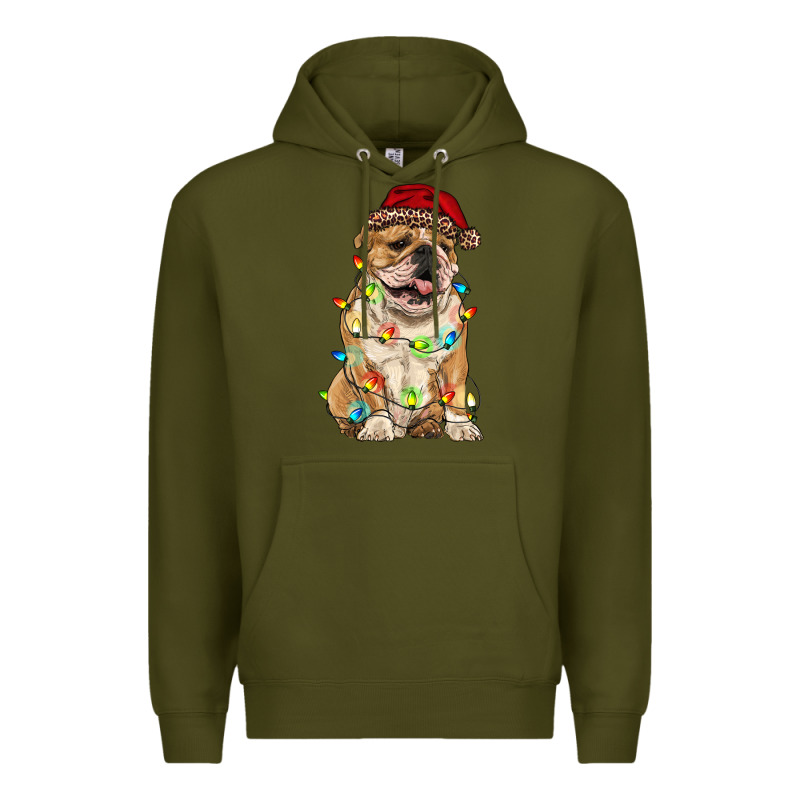 Christmas Bulldog Premium Hoodie by RanaPortraitStore | Teevron