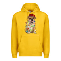 Lemon christmas bulldog Premium Hoodie - RanaPortraitStore