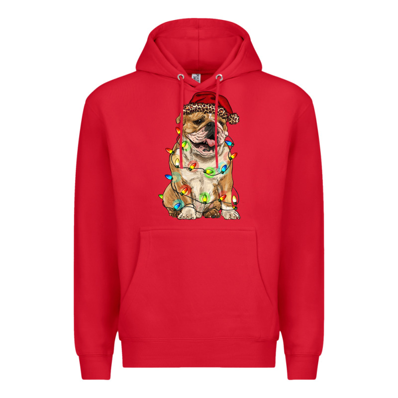 Christmas Bulldog Premium Hoodie by RanaPortraitStore | Teevron