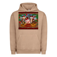 Pigment Burro merry christmas cow pig and horse Urban Hoodie - RanaPortraitStore