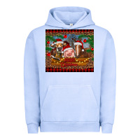Pigment Grape Ice merry christmas cow pig and horse Urban Hoodie - RanaPortraitStore