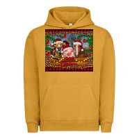 Pigment Peanut Butter merry christmas cow pig and horse Urban Hoodie - RanaPortraitStore