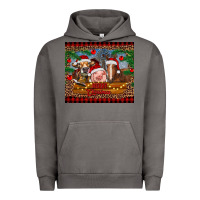 Pigment Tornado merry christmas cow pig and horse Urban Hoodie - RanaPortraitStore