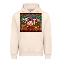 Sandshell merry christmas cow pig and horse Urban Hoodie - RanaPortraitStore