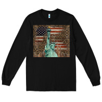Black statue of liberty tumbler Long Sleeve Tee - BarkalooDesign