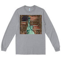 Heather Grey statue of liberty tumbler Long Sleeve Tee - BarkalooDesign