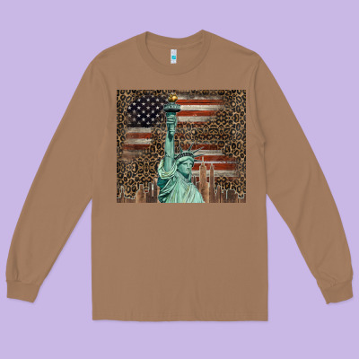 Statue Of Liberty Tumbler Long Sleeve Tee Designed By Barkaloodesign