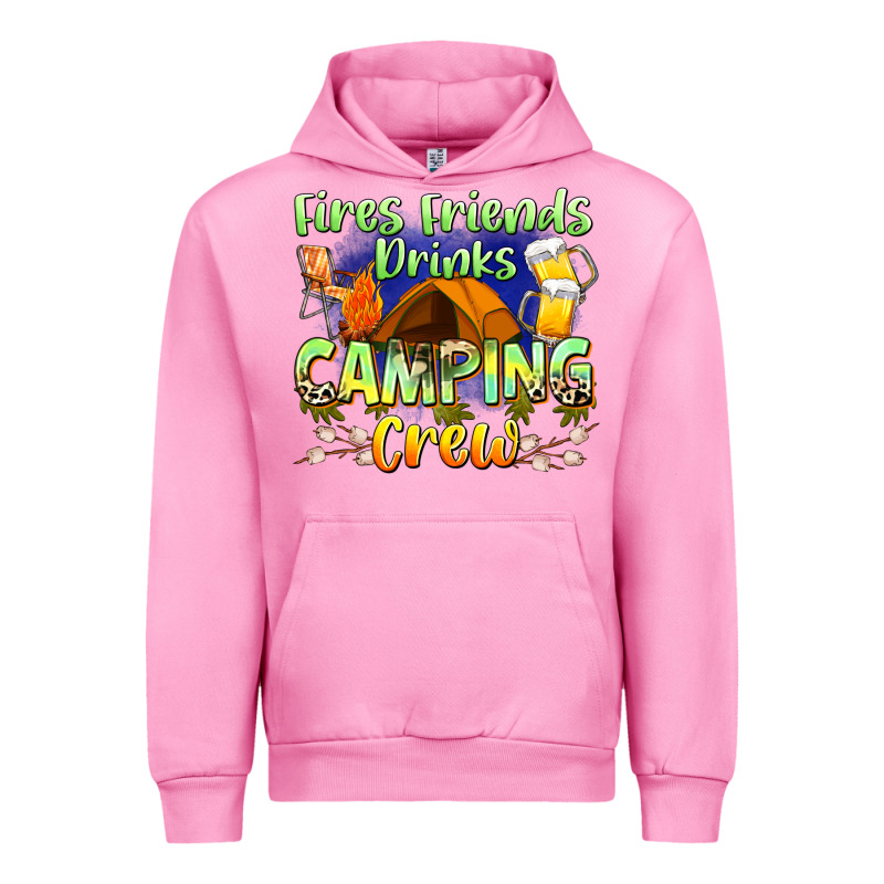 Fires Friends Drinks Camping Crew Urban Hoodie by Zillion Design Studio | Teevron