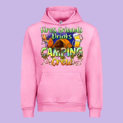 Fires Friends Drinks Camping Crew Urban Hoodie Designed By Zillion Design Studio