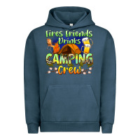 Pigment Midnight Navy fires friends drinks camping crew Urban Hoodie - Zillion Design Studio