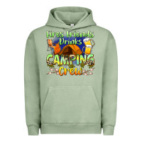 Pigment Oil Green fires friends drinks camping crew Urban Hoodie - Zillion Design Studio