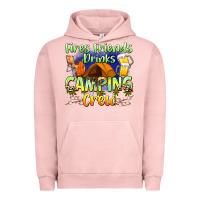 Pigment Salmon fires friends drinks camping crew Urban Hoodie - Zillion Design Studio