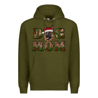 Army Green chriistmas dog mom with german shepherd Premium Hoodie - RanaPortraitStore