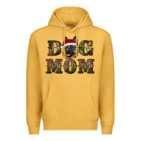Mustard chriistmas dog mom with german shepherd Premium Hoodie - RanaPortraitStore