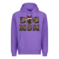Purple chriistmas dog mom with german shepherd Premium Hoodie - RanaPortraitStore
