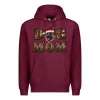 Burgundy chriistmas dog mom with german shepherd Premium Hoodie - RanaPortraitStore