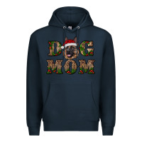Navy chriistmas dog mom with german shepherd Premium Hoodie - RanaPortraitStore
