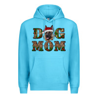 Ocean Blue chriistmas dog mom with german shepherd Premium Hoodie - RanaPortraitStore
