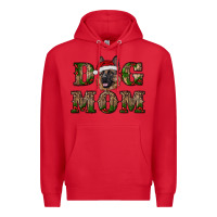 Red chriistmas dog mom with german shepherd Premium Hoodie - RanaPortraitStore