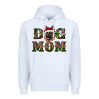 White chriistmas dog mom with german shepherd Premium Hoodie - RanaPortraitStore