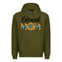 Army Green blessed mom Premium Hoodie - RanaPortraitStore