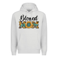 Dove Grey blessed mom Premium Hoodie - RanaPortraitStore