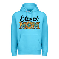 Ocean Blue blessed mom Premium Hoodie - RanaPortraitStore