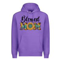 Purple blessed mom Premium Hoodie - RanaPortraitStore