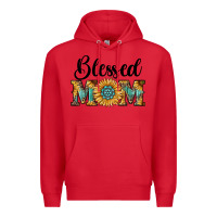 Red blessed mom Premium Hoodie - RanaPortraitStore
