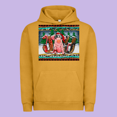 Joy Pig Urban Hoodie Designed By Ranaportraitstore